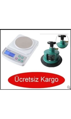 Elektronik Hassas Kumaş Gramaj Terazisi + Kesici