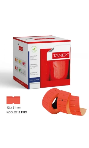Fiyat Etiketi 12×21 mm 24 Rulo Kırmızı Etiket