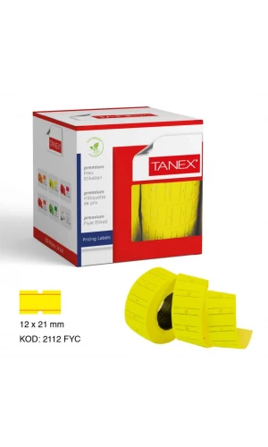Fiyat Etiketi 12×21 mm 24 Rulo Sarı Etiket
