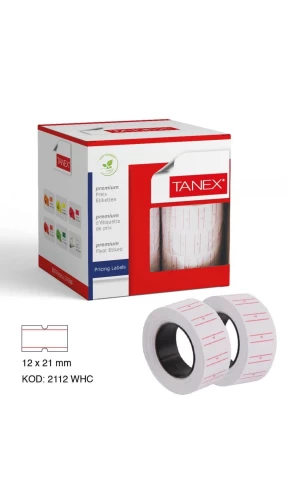 Fiyat Etiketi Beyaz 12×21 mm-24 Rulo