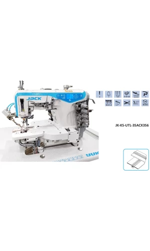 Jack JK-K5-UTL-35ACX356-K Soldan Bıçaklı Regulalı İplik Kesicili Havalı Reçme Makinası