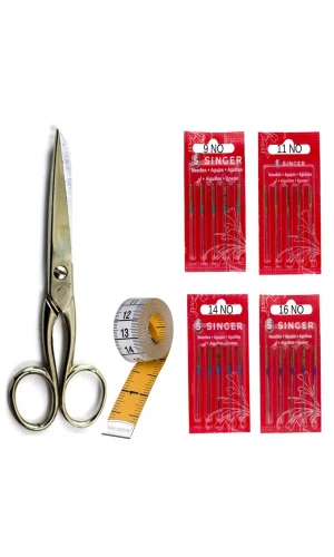 Sevdik Dikiş Seti Makas + Dikiş Makine İğnesi + Mezura Avantajlı Set