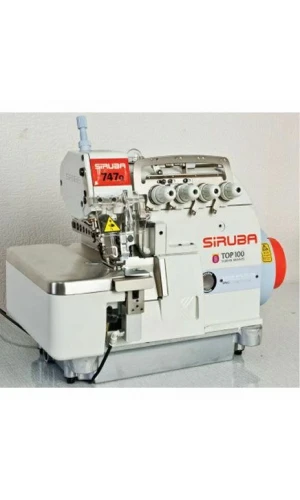 Siruba 747Q-514M5-23/BKS Mekatronik Dört İplik Yarı Otomatik Overlok Makinası