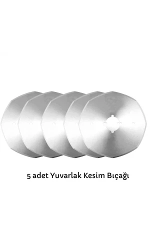 Tokia Yuvarlak Bıçaklı Gazlı Bez Spanç Astar Kumaş Kesim Motoru 8 Köşeli Bıçağı RS-100 5 Adet