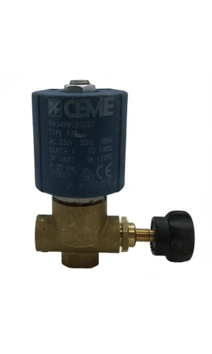 Ütü Solenoid Valf 1/4 (İki Yollu, Ayarlı, Büyük Soketli)