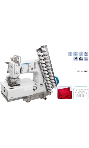 Yuki YK-1412P 12 İğne Zincir Dikiş Makinesi (6.4mm)