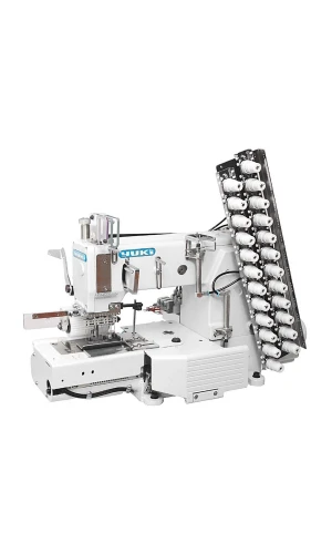 Yuki YK-4412P-UTC 1/4 12 İğne İplik Kesicili Zincir Dikiş Makinesi Burunlu (6.4mm)