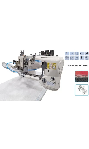 Yuki YK-62DF-460-12H-AT-SC4 Lok Makinesi İplik Kesicili Çift Diferansiyel