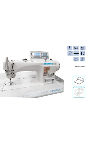 Yuki YK-9870DE-4 Düz Makine İplik Kesicili