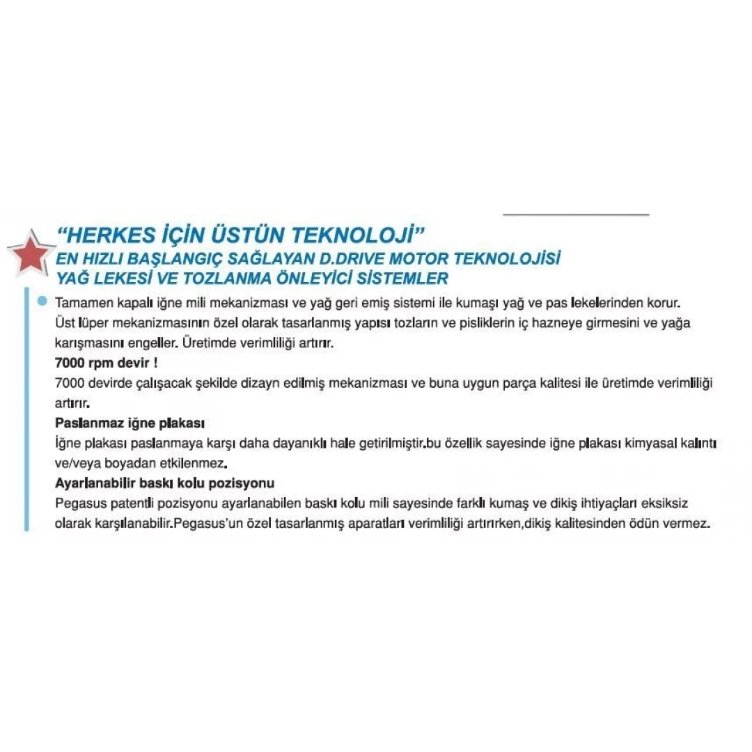 4 IPLIK PEGASUS AKILLI OVERLOK D.DRIVE HAVALI SİSTEM ORTA/KALIN