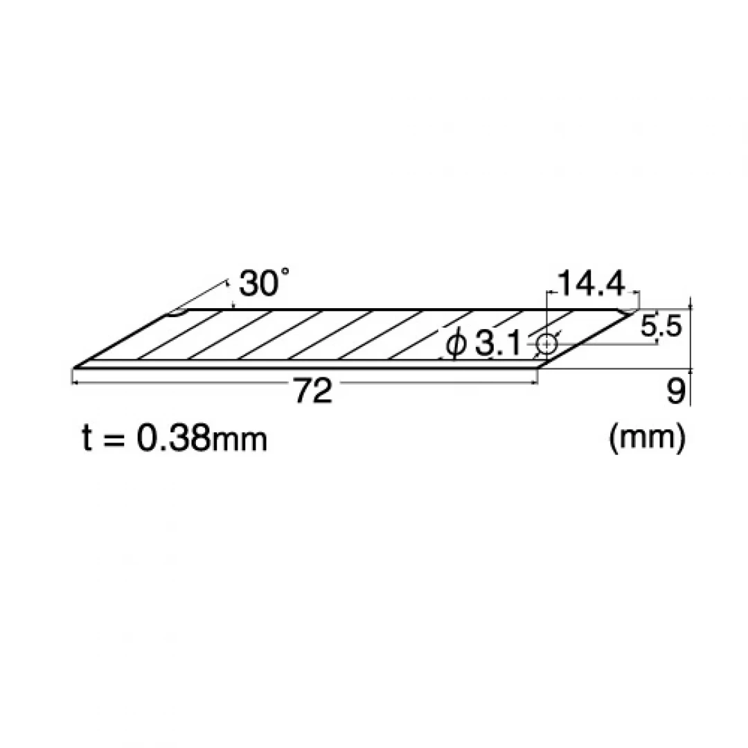 BD-1800 Dar Maket Bıçak 100 Adet Hassas 30° Açılı Bıçak