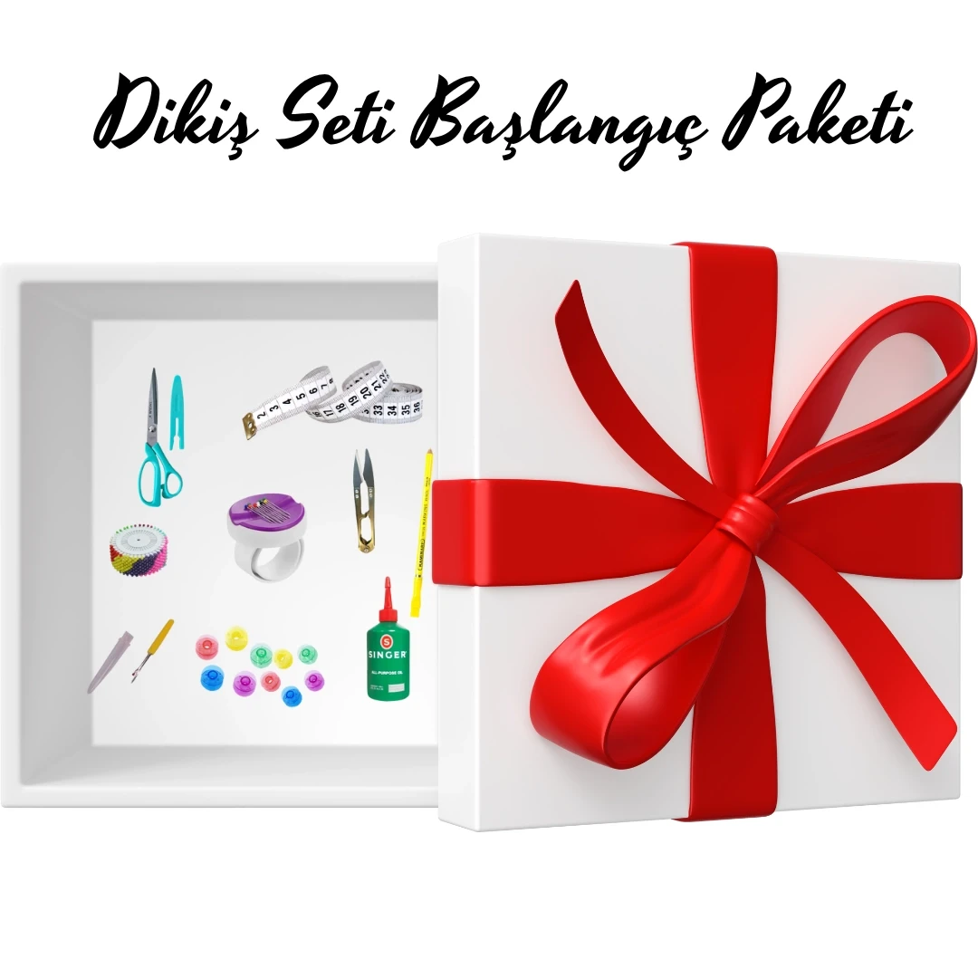 Dikişe Başlangıç Paketi Yeni Başlayanlara Özel Dikiş Hediye Kutusu