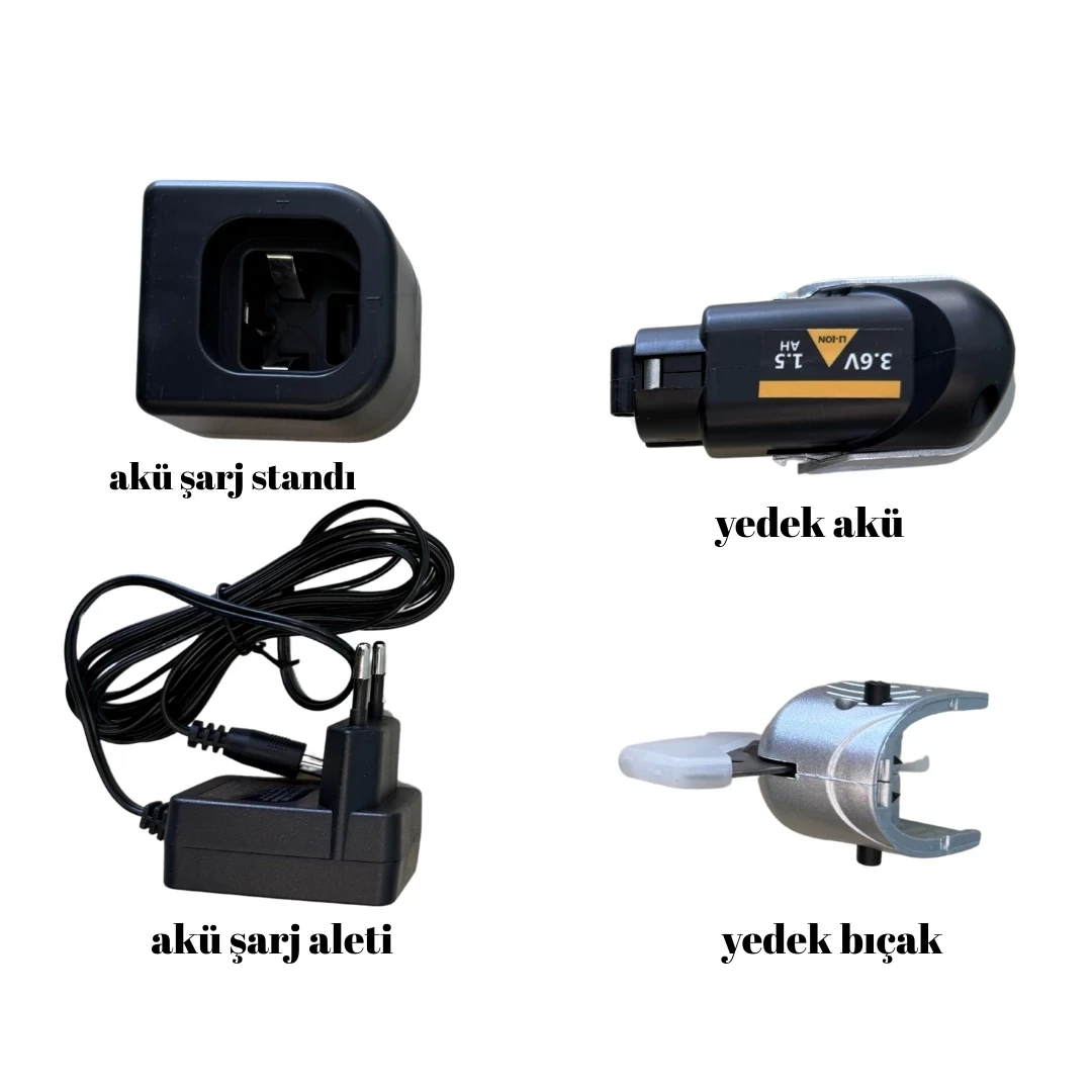 Şarjlı Makas Kumaş Kesim Makası Otomatik Akülü Makas