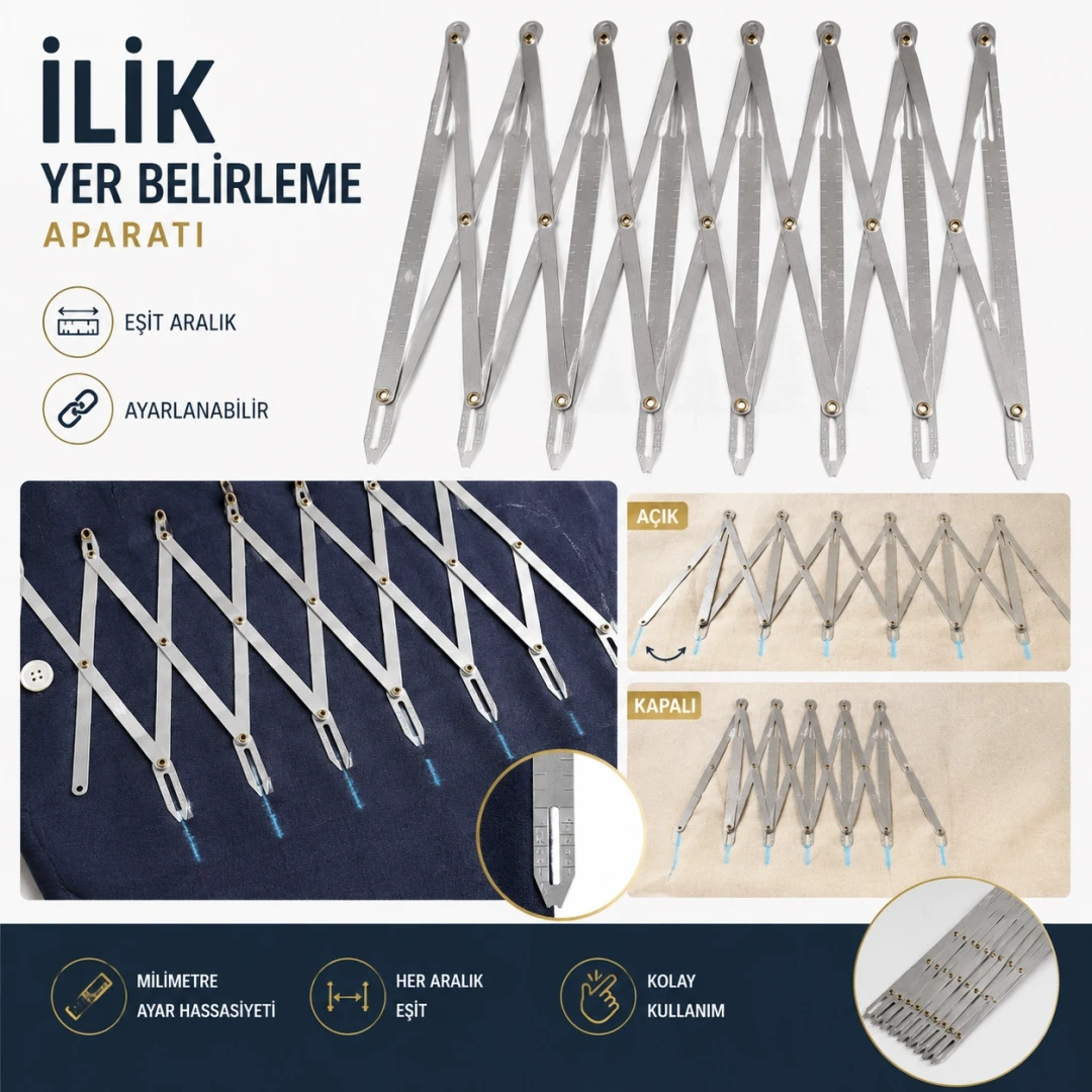 Eşit Aralıklı Ölçüm Aparatı- Akordiyon İlik Cetveli
