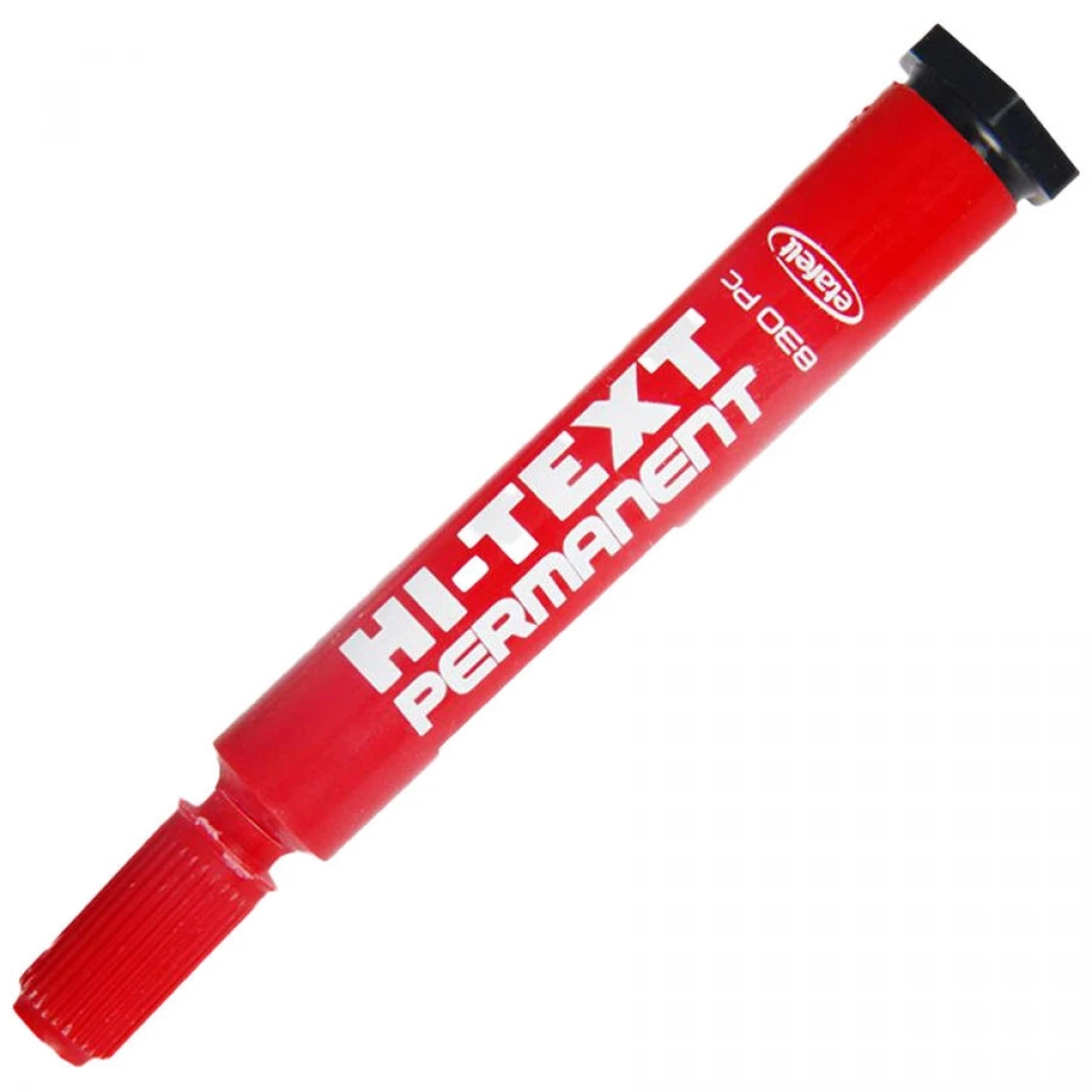 Hi-Text Marker Kesik Uçlu Kırmızı Koli Kalemi 830PC 12li