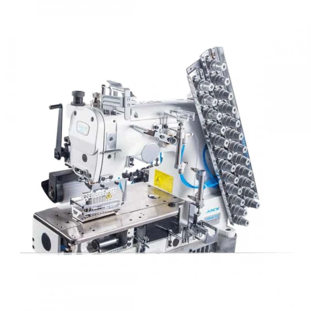 Jack JK-8009VCDII-08064P/UTL İplik Kesicili 8 İğne Burunlu Zincir Dikiş Makinesi (6.4mm)