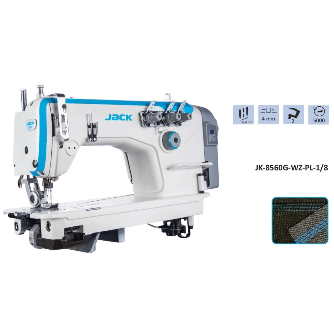 Jack JK-8560G-PHWZ 3 İğne Zincir Dikiş Makinesi (3,2mm)