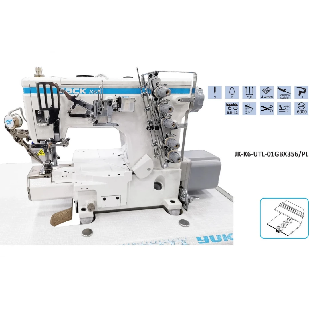 JK-K6-UT-01GBX356 Burunlu Reçme Makinesi İplik Kesicili
