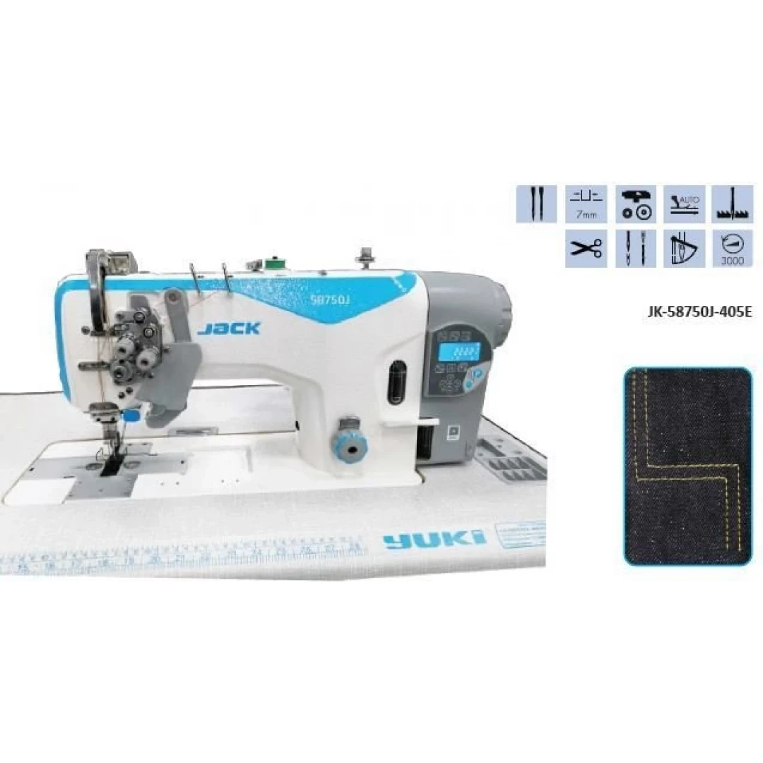 Küçük Çağanozlu İplik Kesicili İptalli Çift İğne Makinesi