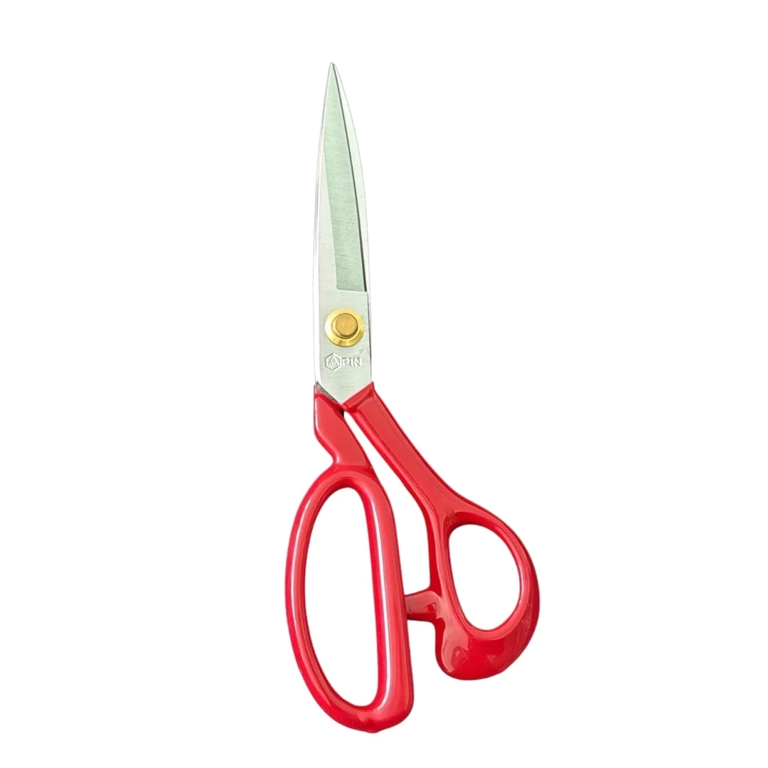 Pin 9 İnç Kırmızı Prosefyonel Kumaş Makası- Terziler ve Dikiş İçin Dayanıklı Kesim Makası