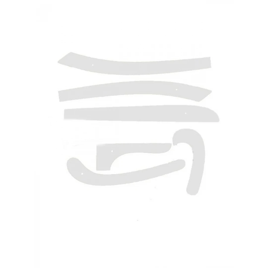 Şeffaf 6 Parça Plastik Cetvel Riga Gönye Takımı