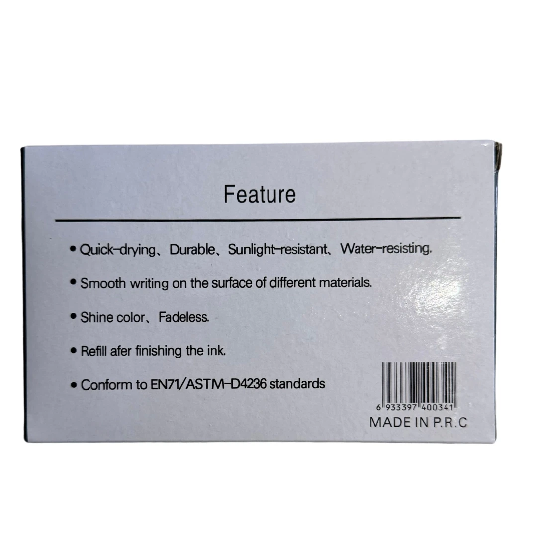 Taksun Permanent Marker Keçeli Koli Kalemi 10lu Siyah