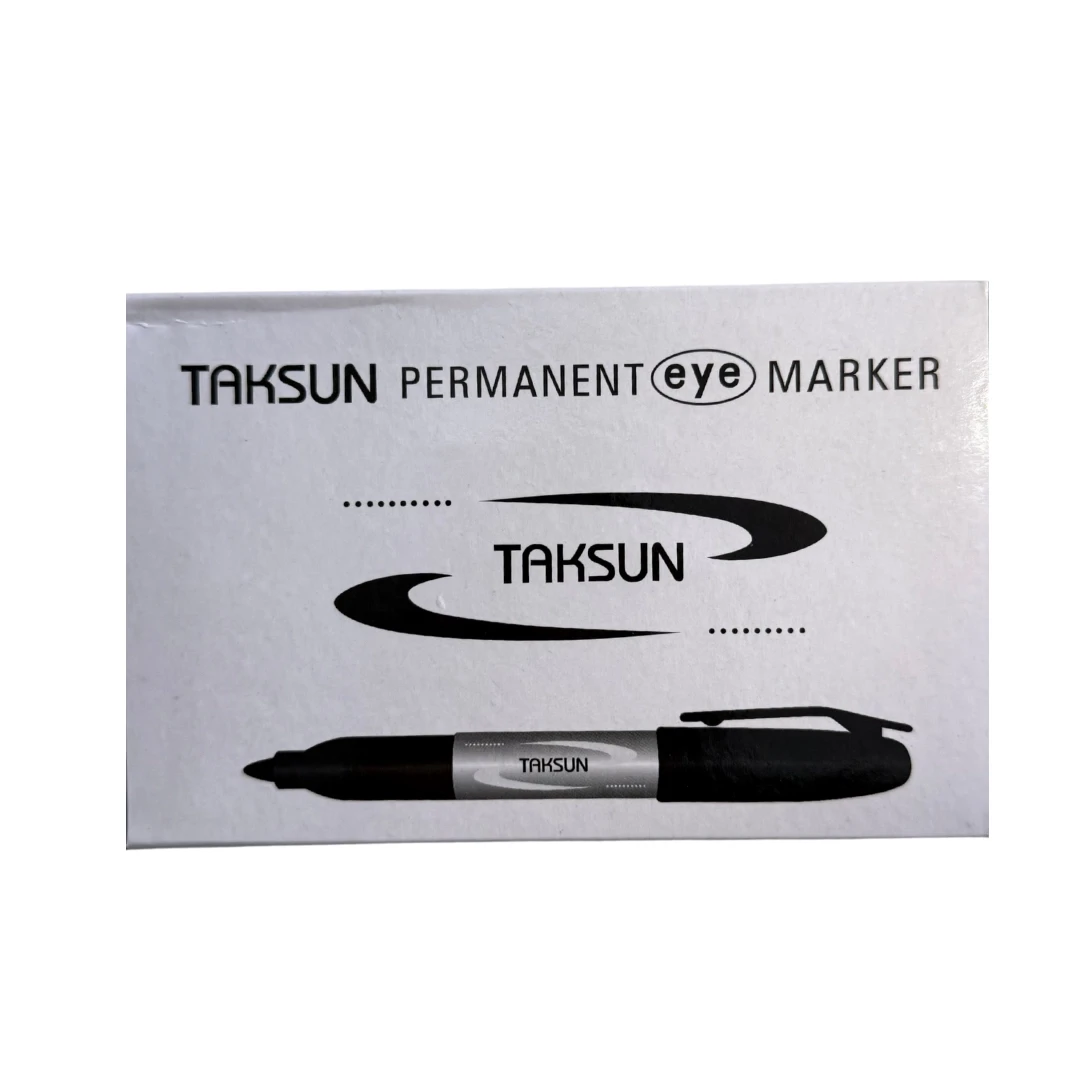 Taksun Permanent Marker Keçeli Koli Kalemi 10lu Siyah
