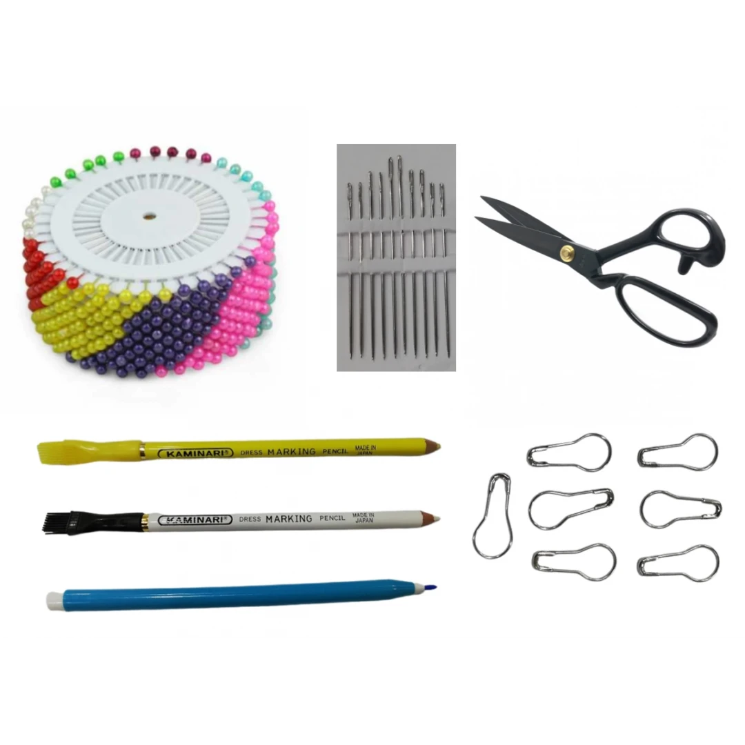 Tokia Toplu İğne Dikiş Seti 5 Parça Evde dikiş seti 1000 Adet Armut Çengelli İğne Dahil