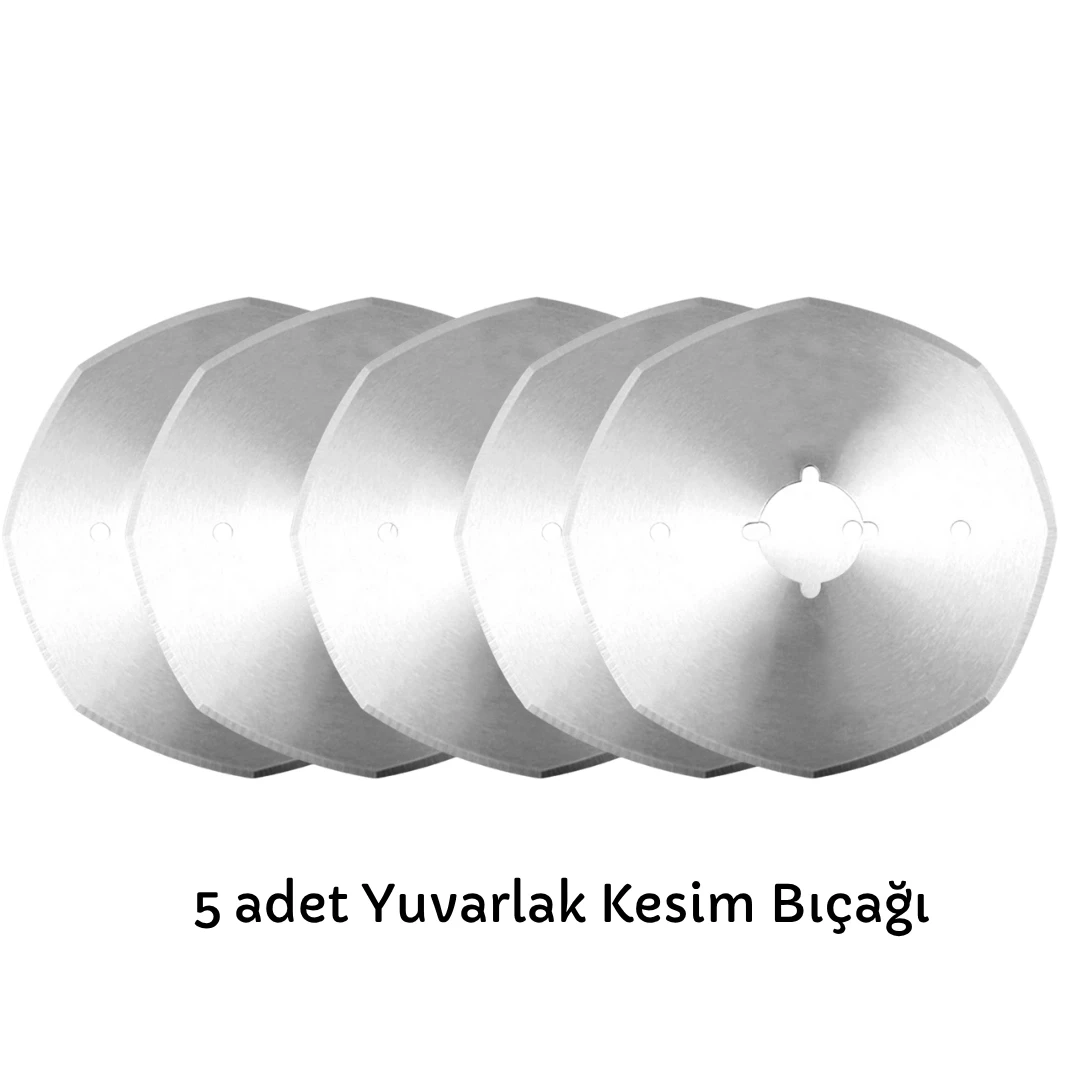 Tokia Yuvarlak Bıçaklı Gazlı Bez Spanç Astar Kumaş Kesim Motoru 8 Köşeli Bıçağı RS-100 5 Adet