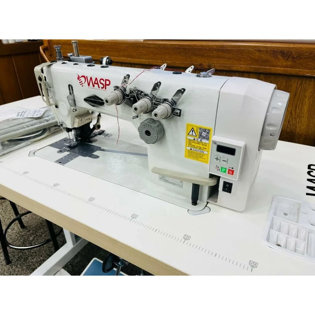 Wasp 3 İğne Zincir Dikiş 3,2 mm Sıralı Direct Drive Zincir Dikiş Makinası WP-380-3-PL-X