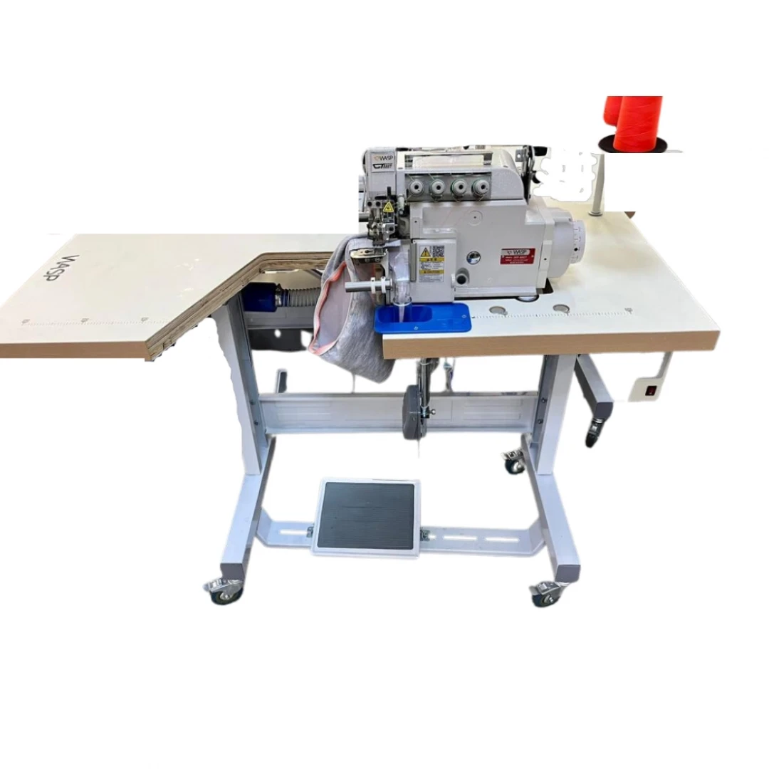 Wasp 4 İplik Yaka Takma Ribana İplik Kesmeli Transportlu Overlok Makinası WP-888T