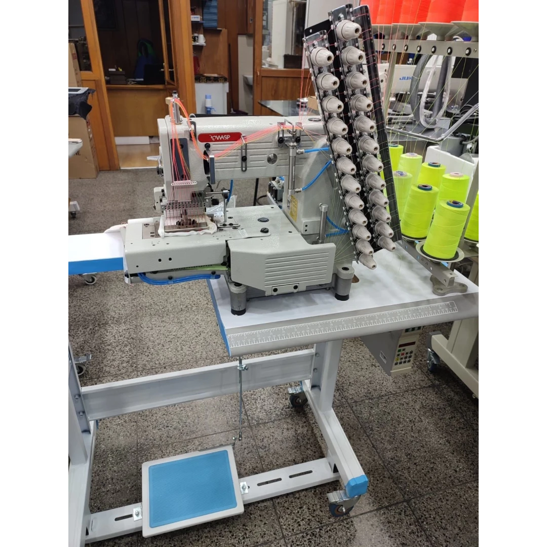 Wasp WP-1412-UT 12 İğne İplik Kesicili Zincir Dikiş Makinası Burunlu