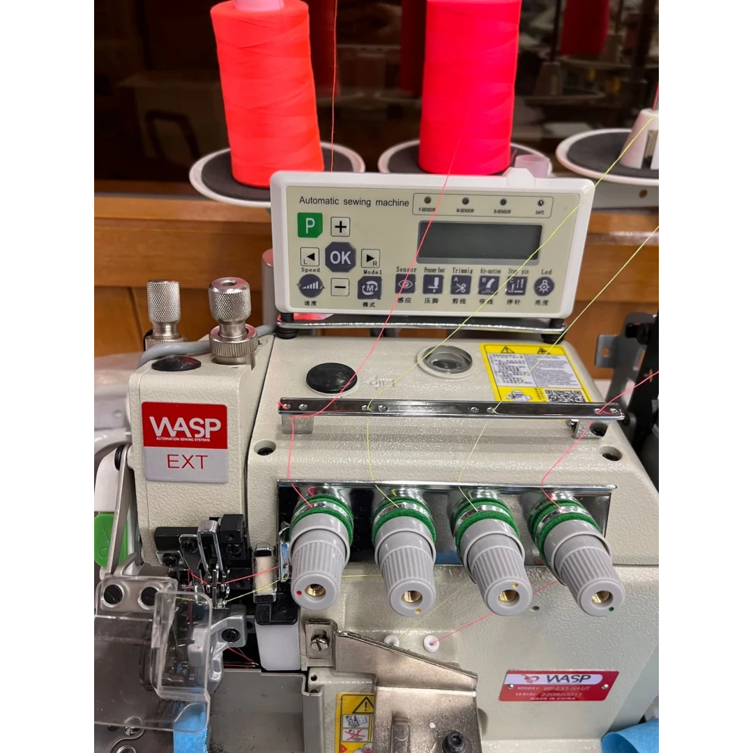 Wasp WP-900-5UTD-EXT Akıllı Full Otomatik Transportlu 5 İplik Kot Overlok Makinası