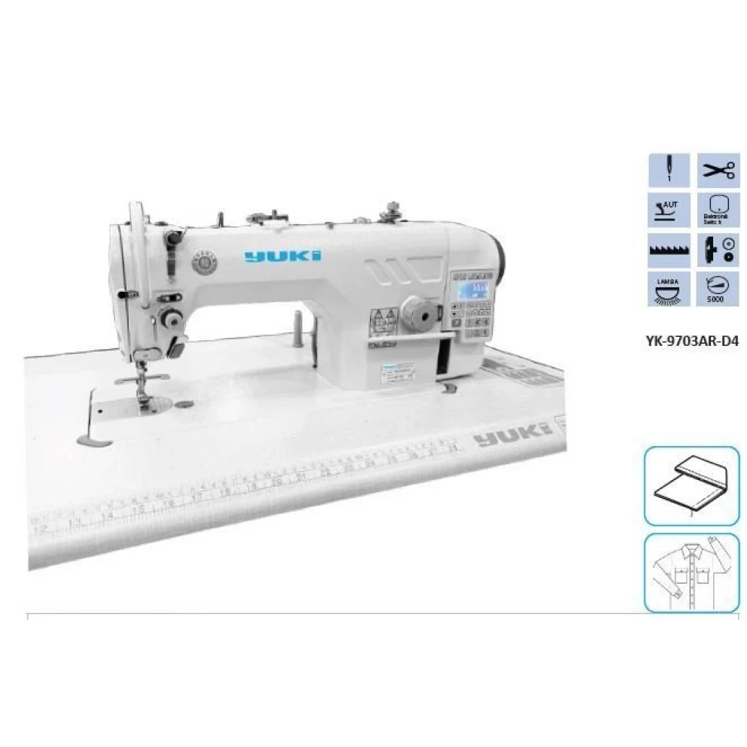 YK-9703AR-D4 Düz Makine İplik Kesicili