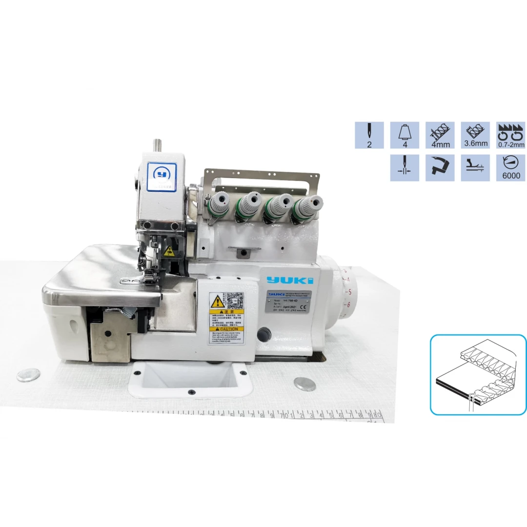 Yuki YK-700 D4 Overlok Makinesi 4 İplik-Kıstırmalı