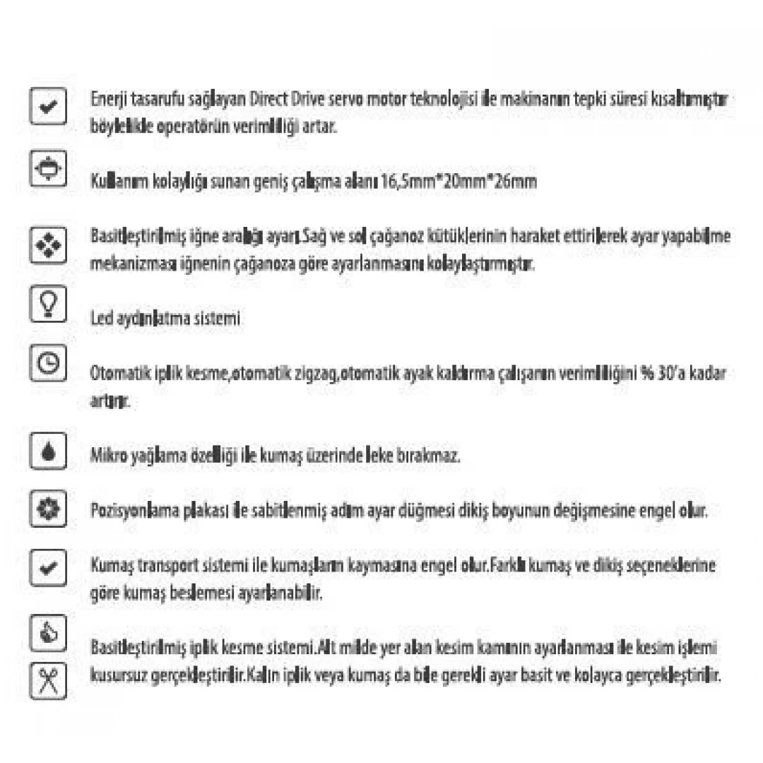 ZJ2845 D.DRIVE ELEKTRONIK KÜÇÜK MEKIK IPTALLI ÇIFT IĞNE KOMPAKT SISTEM
