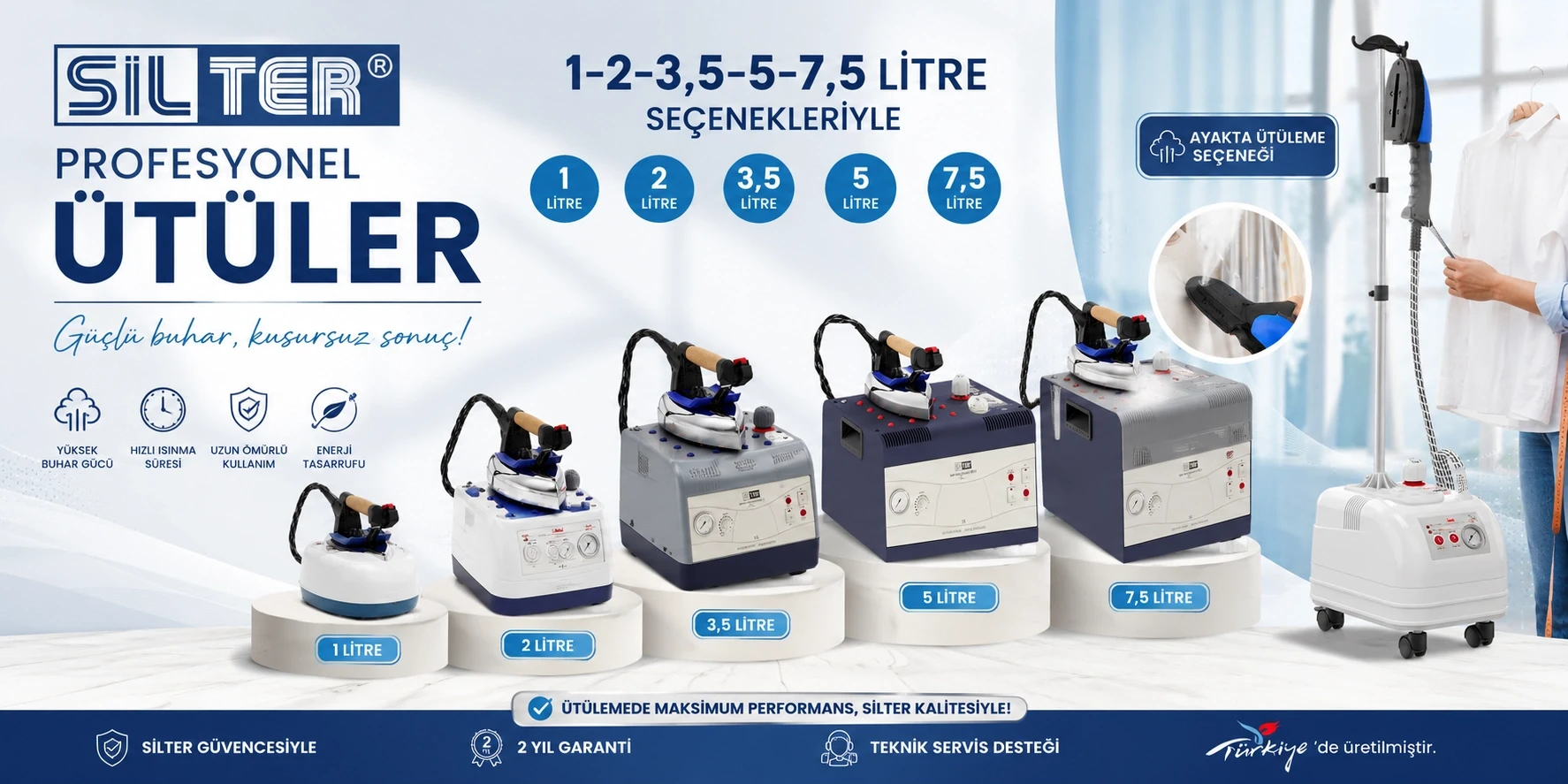 Silter Buhar Kazanlı Ütü