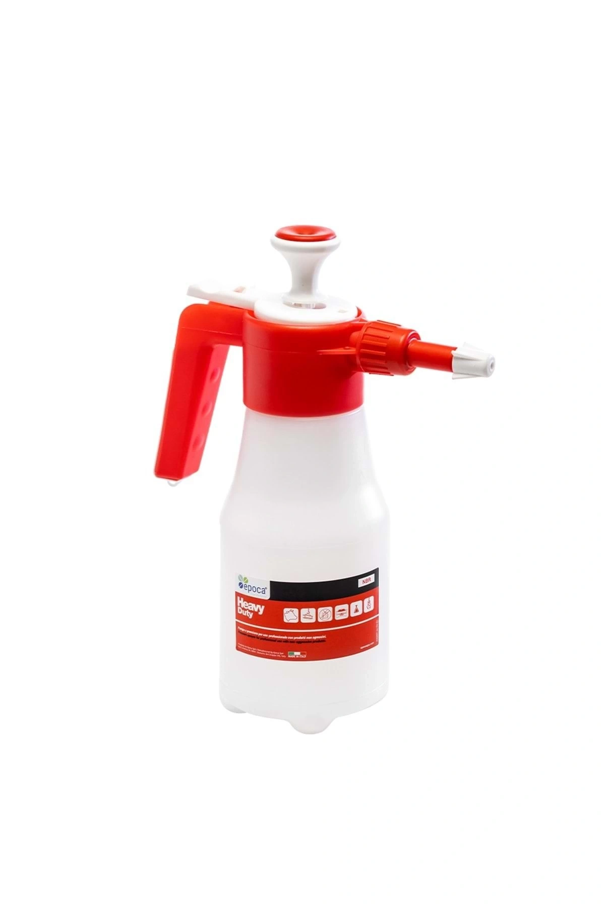 EPOCA 2000 Profesyonel Kimyasal Dayanımlı Basınçlı Pompa 2 Litre - Kırmızı/Beyaz (NBR)