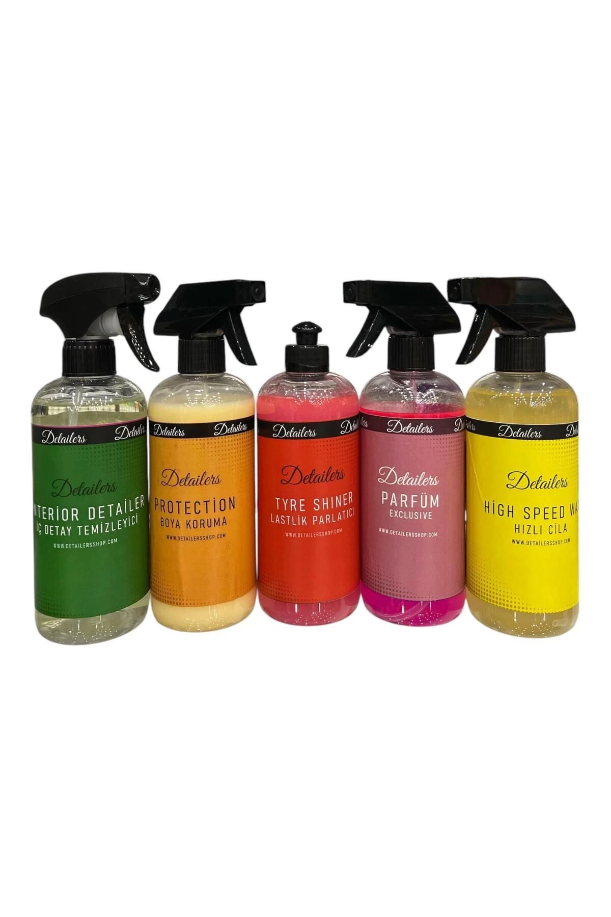 5li Set Hızlı Cila, Boya Koruma, İç Detay Temizleyici, Lastik Parlatıcı, Parfüm 500ml