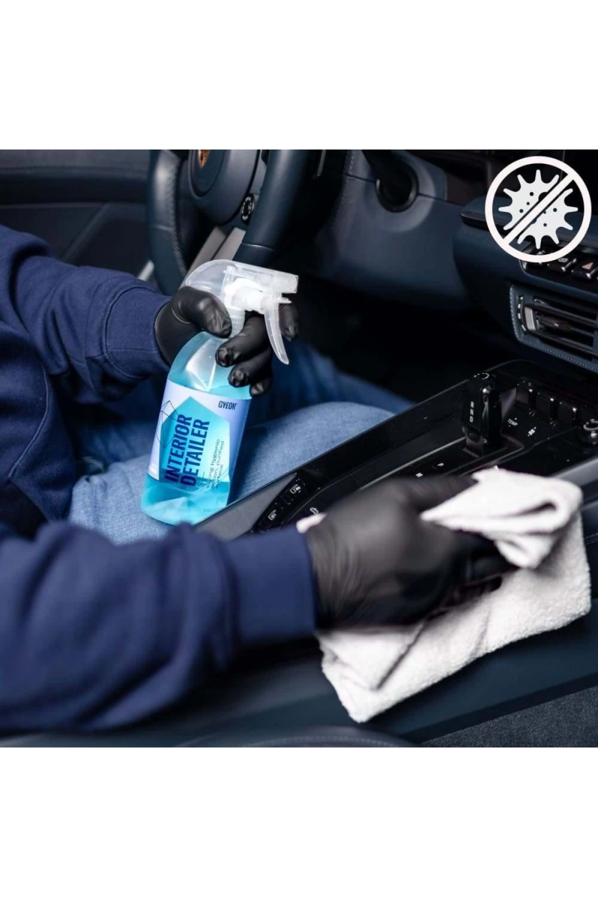 GYEON Q²M İnteriorDetailer Araç İçi Bakteri Virüs Temizleyici - 1000 ml -Alkol Bazlı Dezenfektan