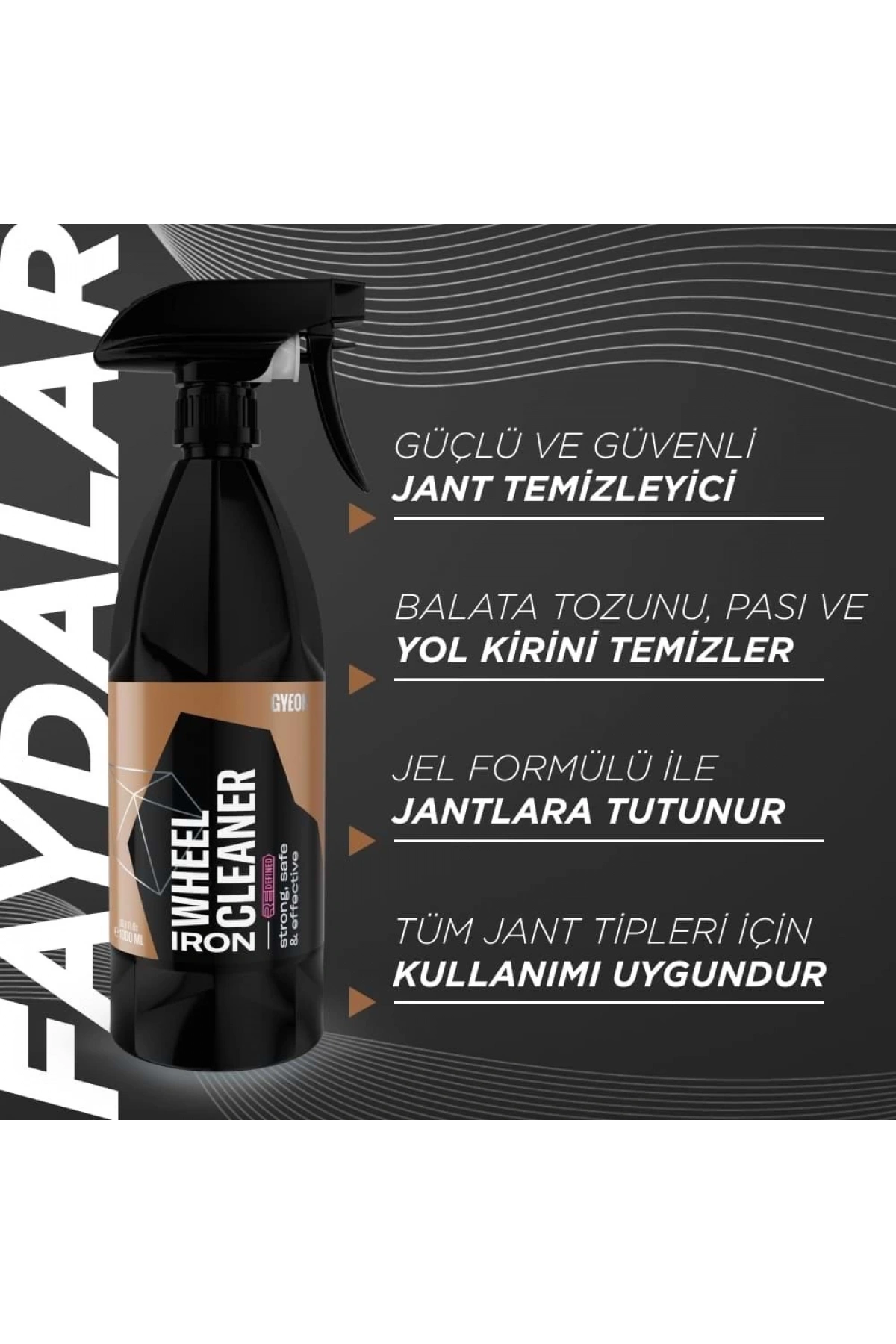GYEON Q²M Iron Wheel Cleaner REDEFINED Jant Temizleyici Demir Tozu Balata Tozu Çözücü - 500 ml