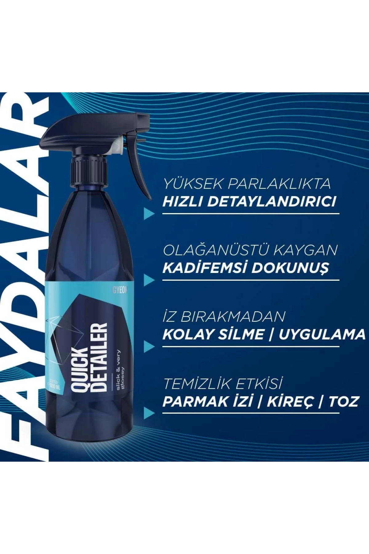 GYEON Q²M QuickDetailer Seramik Bazlı Parlatıcı Yüzey Detaylandırıcı - 1000 ml -Leke Giderici Cila