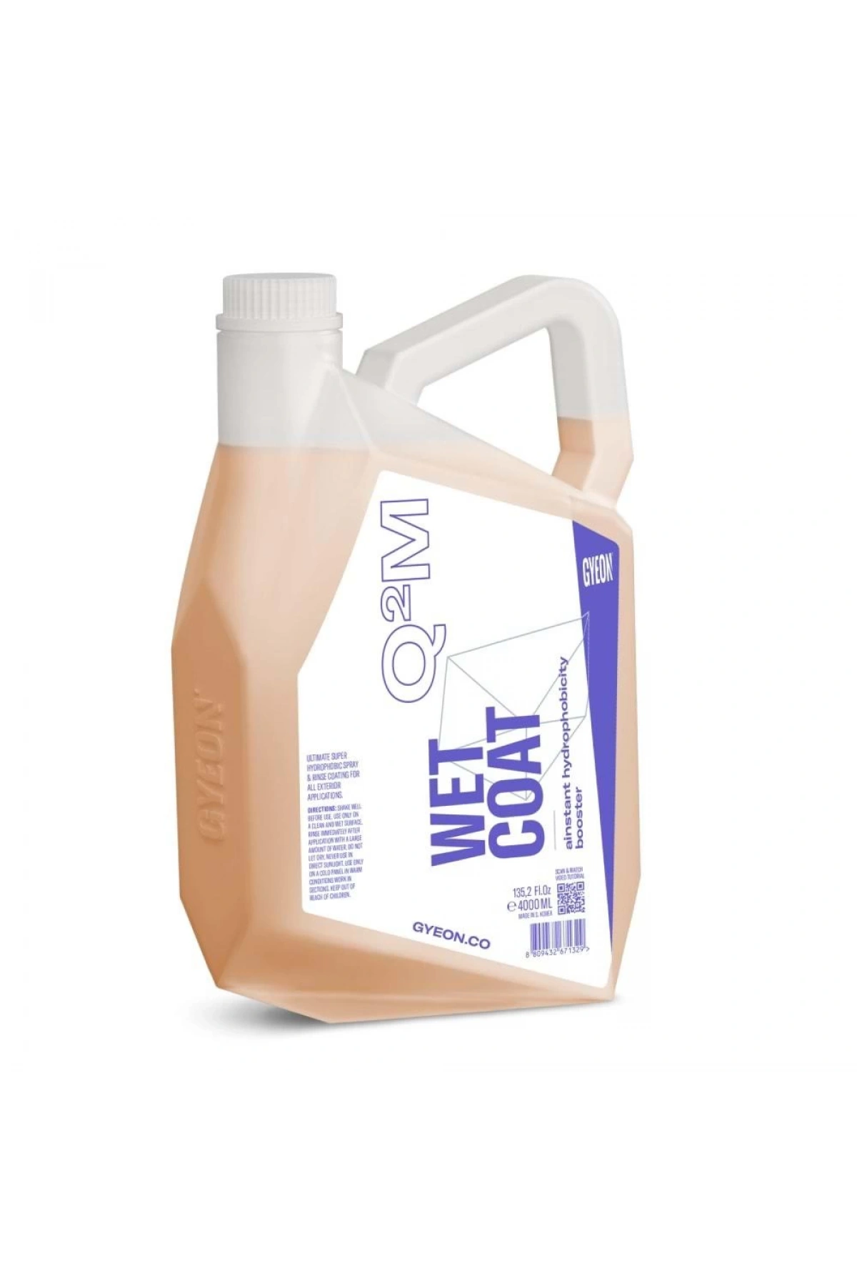 GYEON Q²M WetCoat Nano Boya Koruma Ve Seramik Sprey Hızlı Cila - 4000 ml -Su İtici Parlak Islak Cila