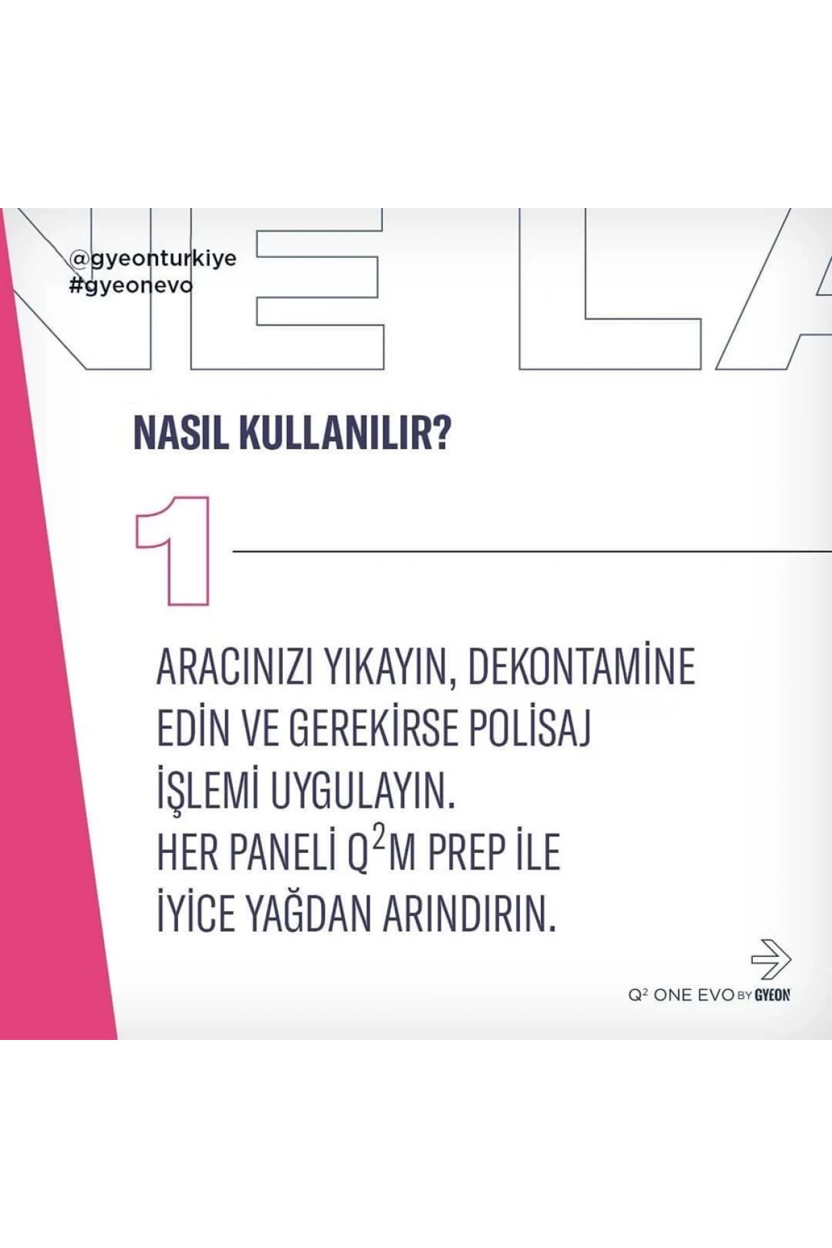GYEON Q² One EVO Light Box Seramik Kaplama - 50 ml - 9H Oto Boya Koruma-Su İtici