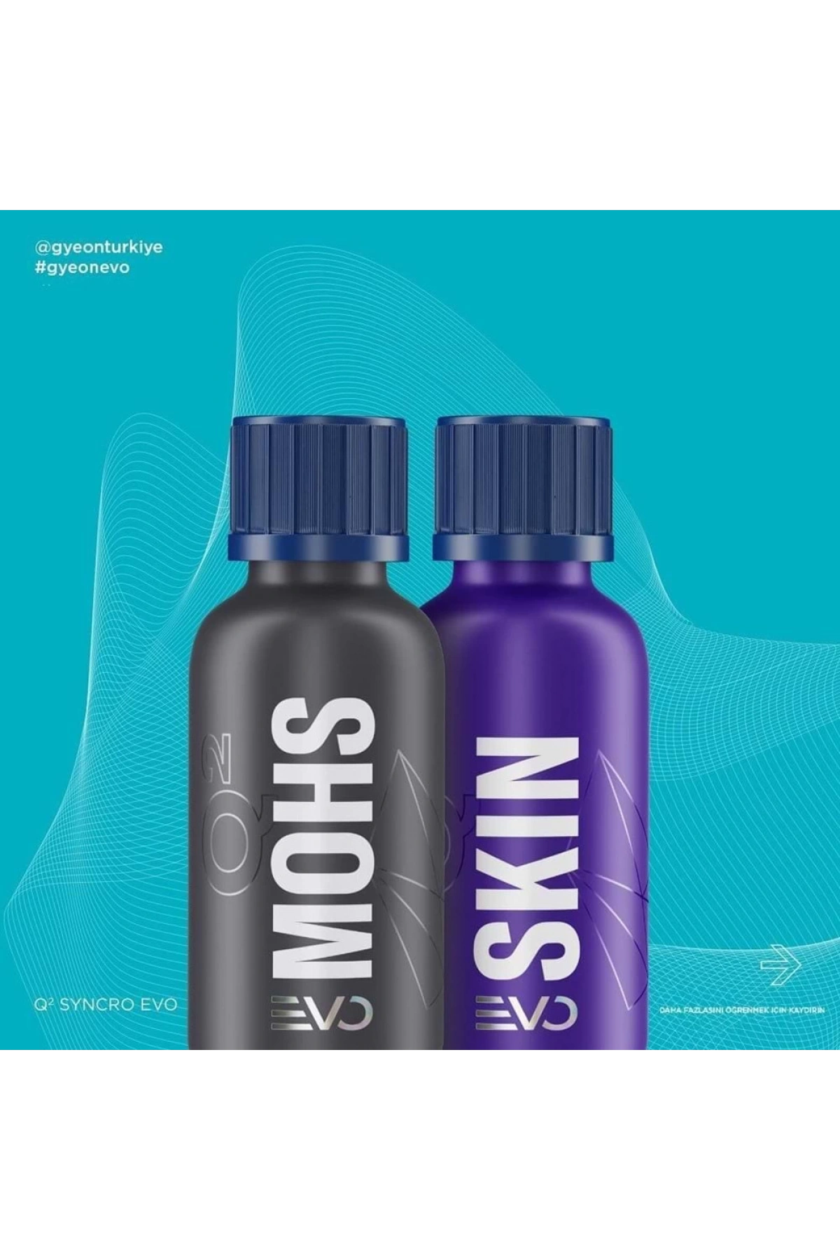 GYEON Q² Syncro EVO Light Box Çift Katman Seramik Kaplama - 50 ml + 50 ml - 9H Oto Boya Koruma