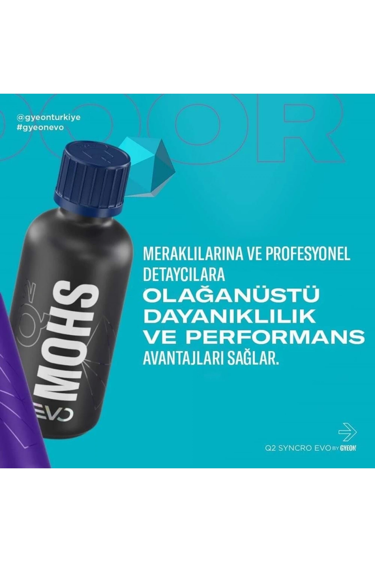 GYEON Q² Syncro EVO Light Box Çift Katman Seramik Kaplama - 50 ml + 50 ml - 9H Oto Boya Koruma