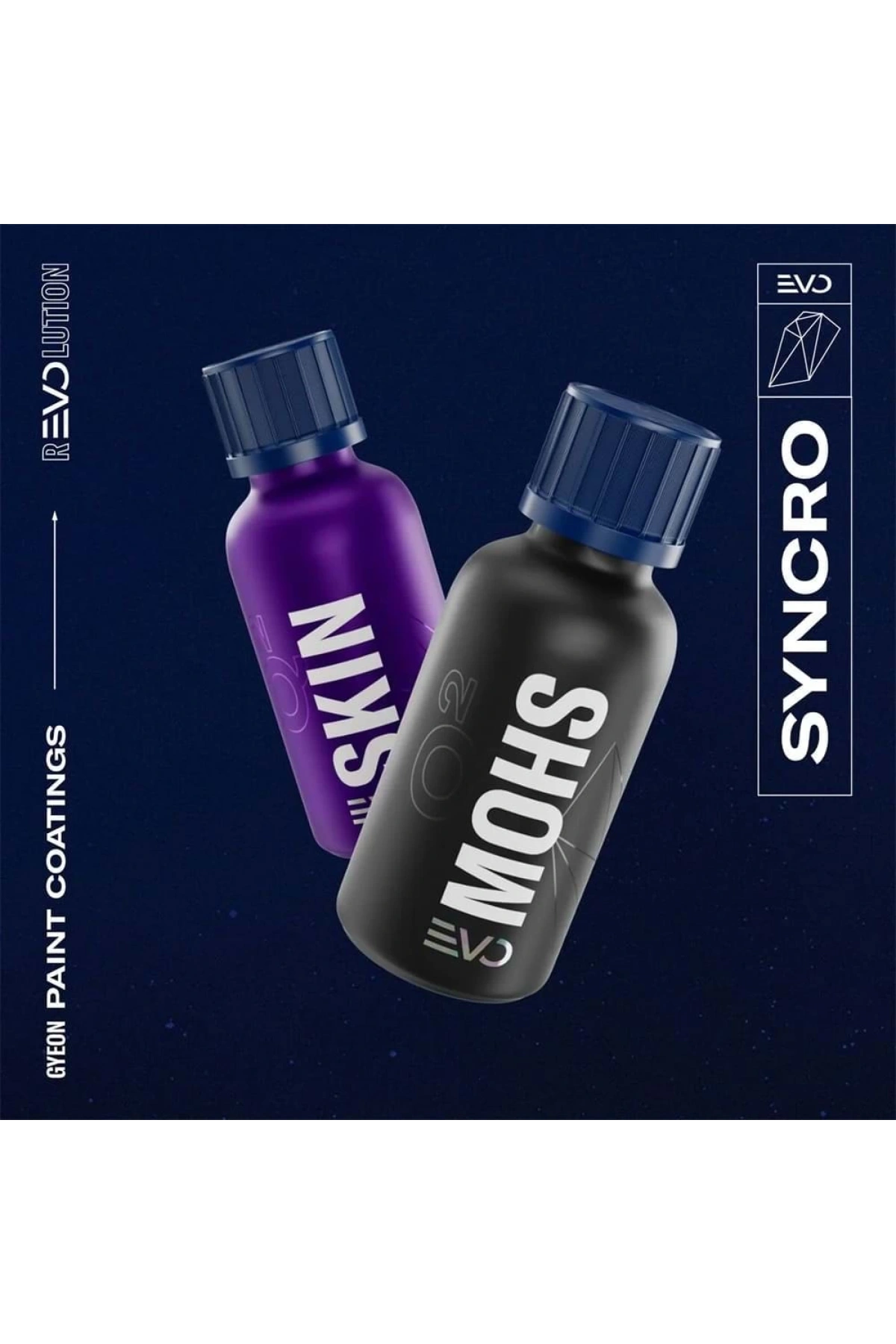 GYEON Q² Syncro EVO Light Box Çift Katman Seramik Kaplama - 50 ml + 50 ml - 9H Oto Boya Koruma