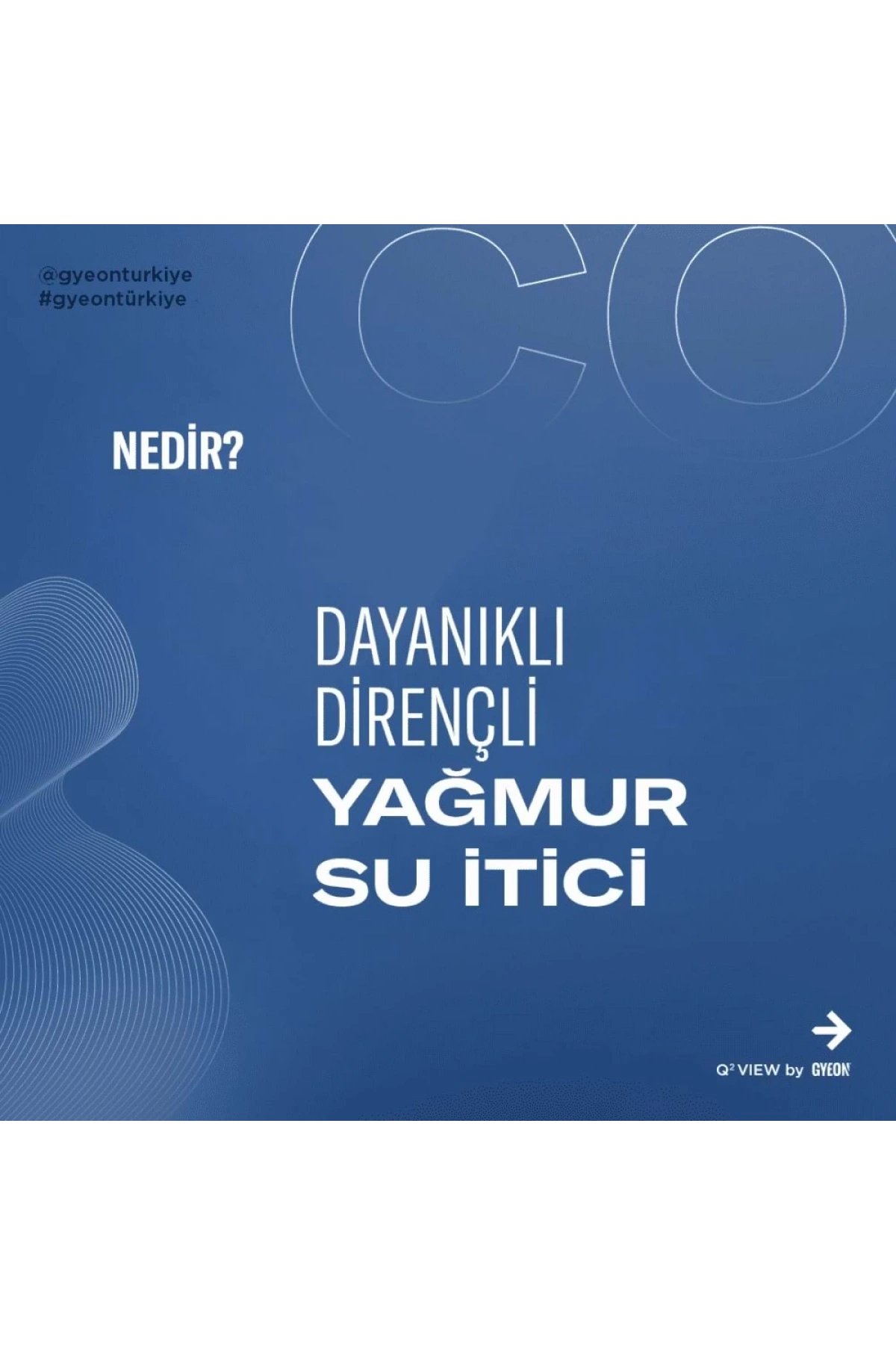 GYEON Q² View EVO Cam Su İtici Yağmur Kaydırıcı Seramik Kaplama - 20 ml