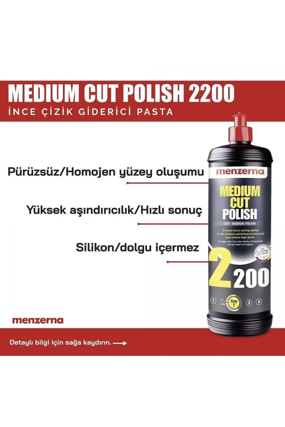 MENZERNA 2200 İnce Çizik Giderici Pasta 1 lt