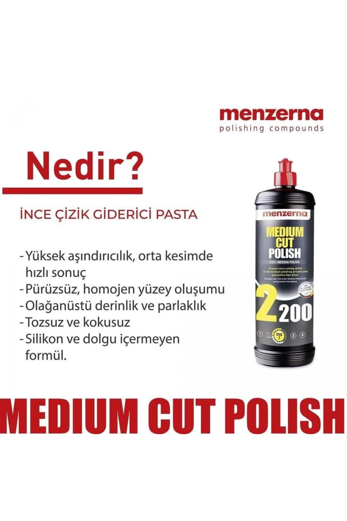MENZERNA 2200 İnce Çizik Giderici Pasta 1 lt